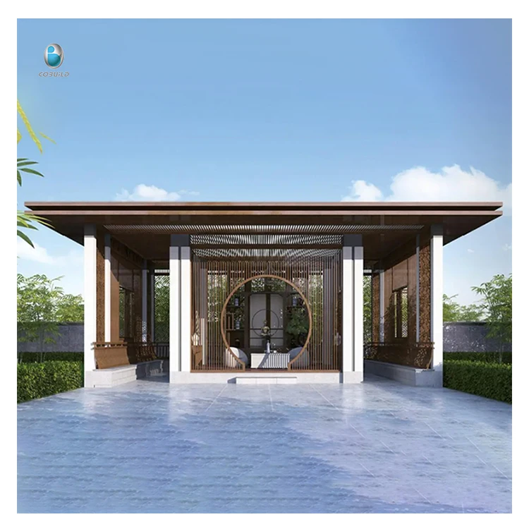 Classical Elegance Custom Pavillon Outdoor Courtyard Garden Customized Aluminum Pergola