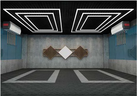 ST2048 Auto Lighting System 508W High lux led liner lights for the auto maintenance booth