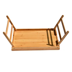 Modern Bamboo Outdoor Picnic Furniture Folding Snack Table With Legs Easy Children Art Craft Study Activity