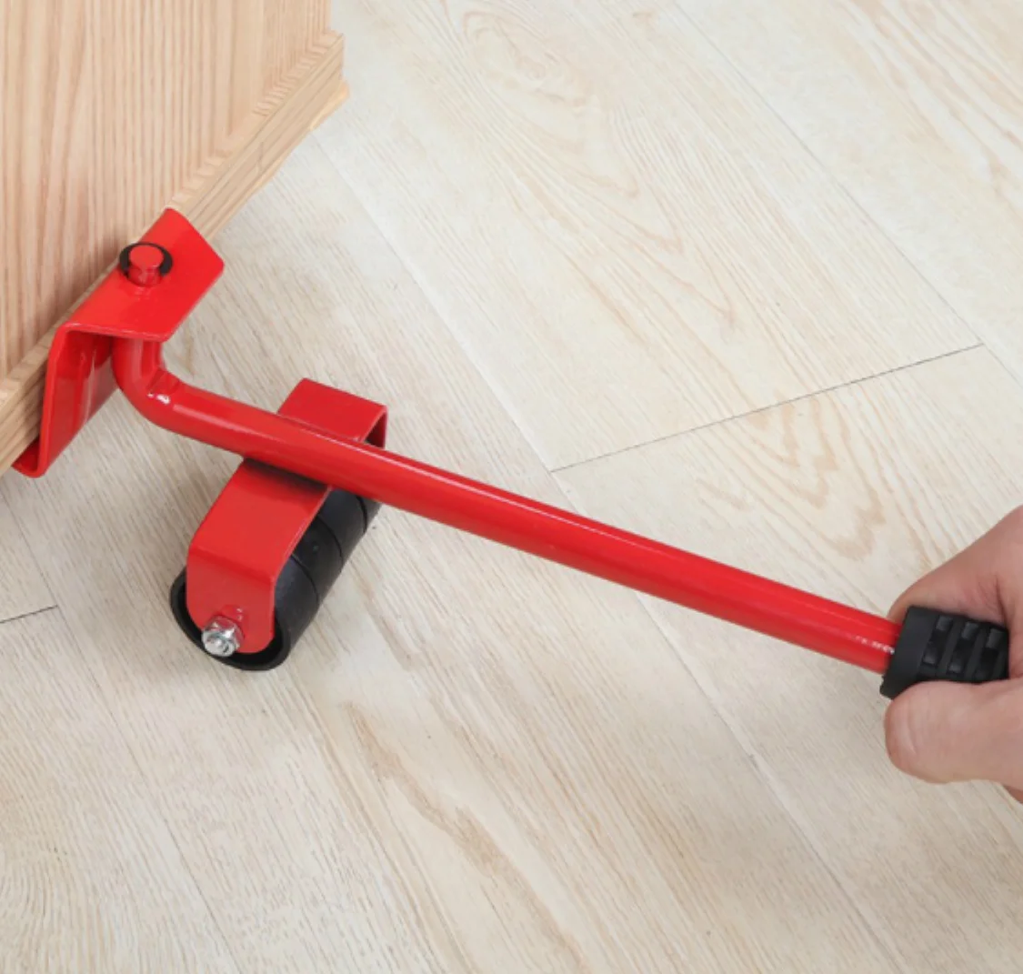Transport Set Heavy Furniture Appliance Moving Wheel Bar Mover Sliders