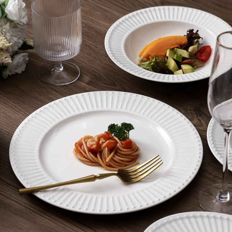 Customizable Logo Porcelain Ceramic Plates Az Verilen Spariler Dubai Dinnerware Set For Home Restaurant Hotel