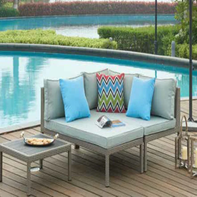 4pcs sofa sets Alum garden furniture sofa Eucalyptus wood Leg