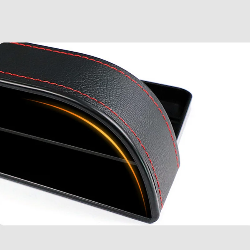 Car Cup Holder Accessories Car Seat Side Pocket Organizer Pouch PU Leather Car Seat Gap Filler Pad