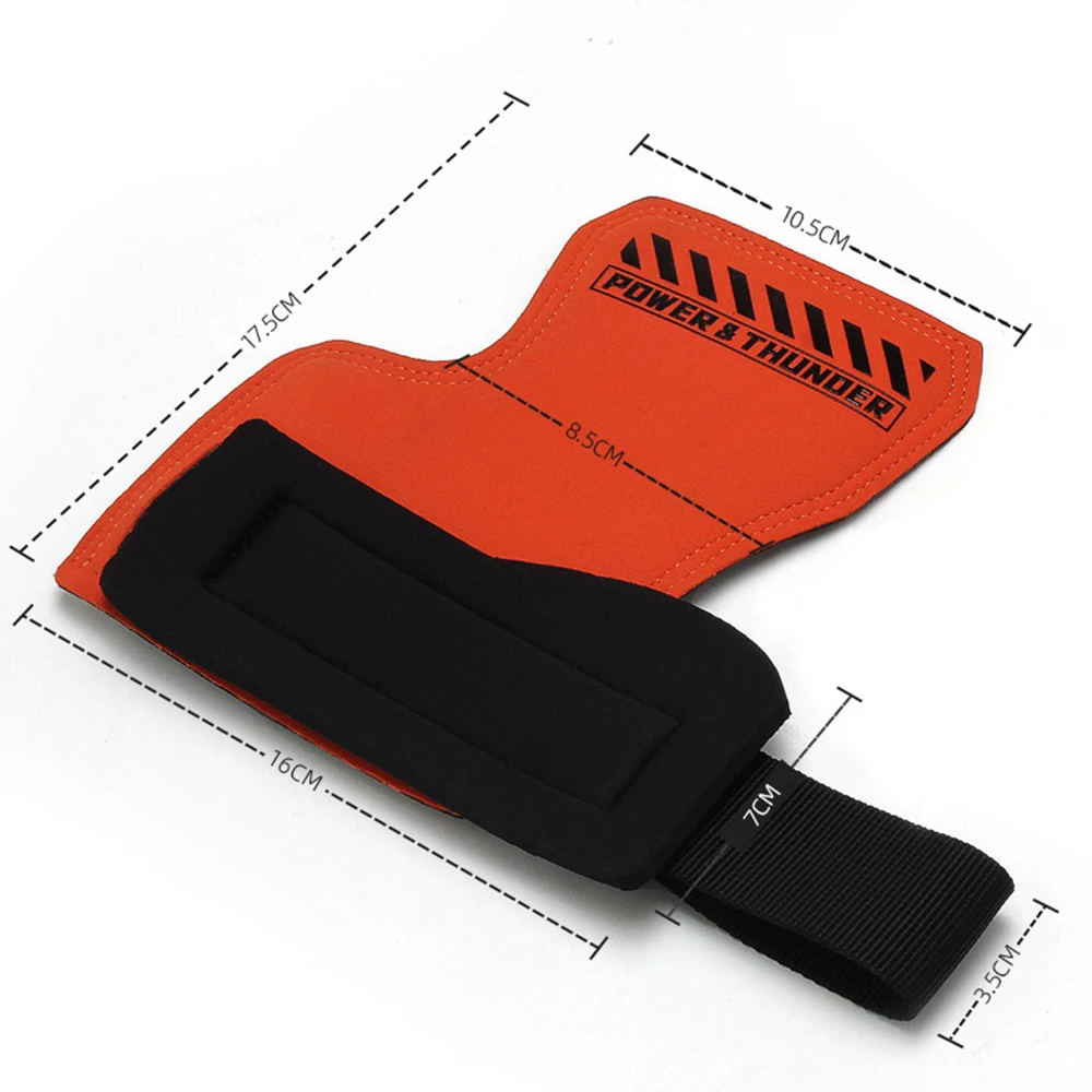 Double Leather Gym Lifting Straps with Cushion Wrist Loop Rubber Material for Maximum Grip Support for Weightlifting