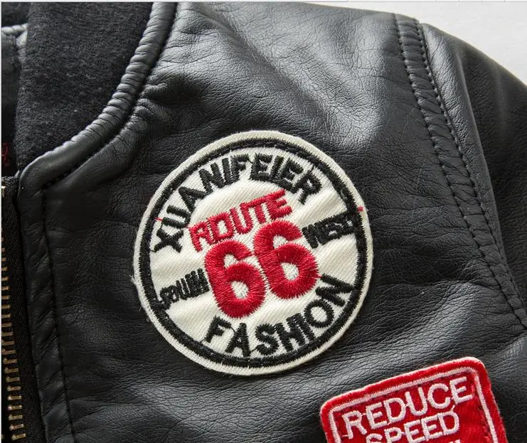 China Fashion Style Children Clothing Spring Winter Leather Jacket Of Boys