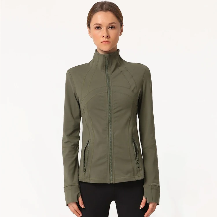 Ladies Sports Running Gym Coat Custom Fitness Long Sleeve Yoga Workout Jacket