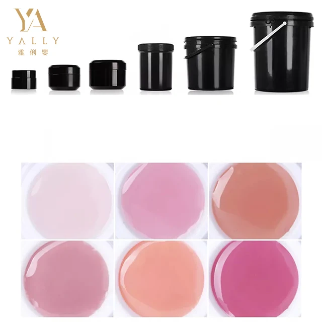 Free samples hot sale pink colors private label nail extention builder uv gel for carving nail art design