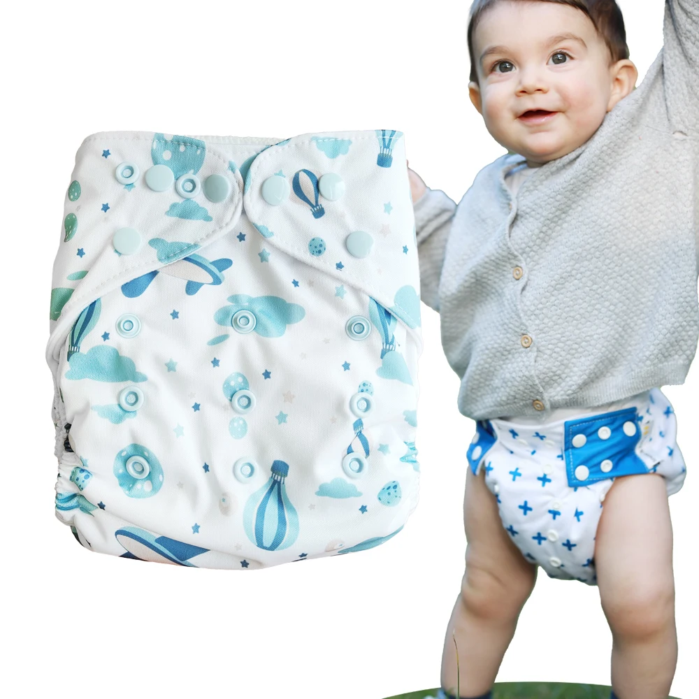 Wholesale High Quality AI2 Baby Cloth Diapers Pocket Microfiber Hot Sexy Printed Cartoon Adult Cloth Diapers Snap Fantasy Land