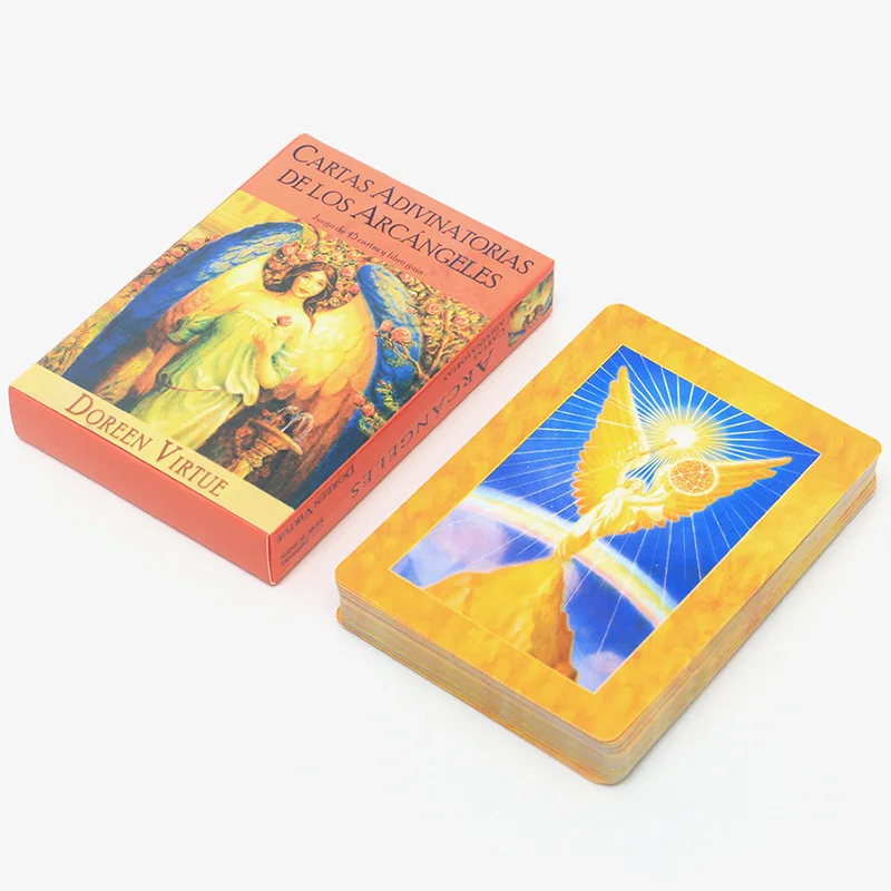 Hot Sale 45pcs Printing Spanish Oracle  Card 10.4*7.4 cm  Cartas Adivinatorias Delos  Arcangeles  Tarot  Playing Board Game Card