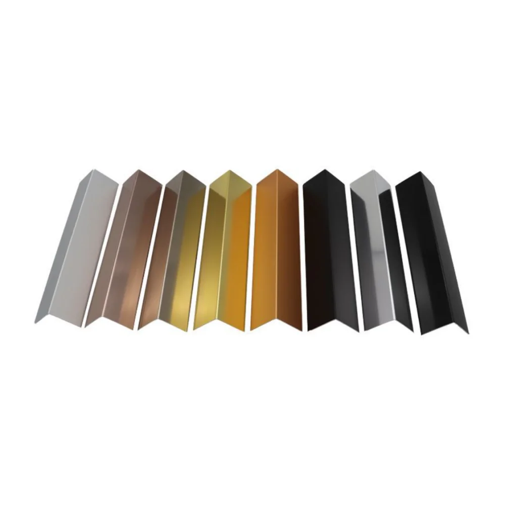 Customized Color Polished L Shape Aluminum Ceramic Alloy Strip Protection Profile Metal Aluminum Tile Trim for Wall Decor