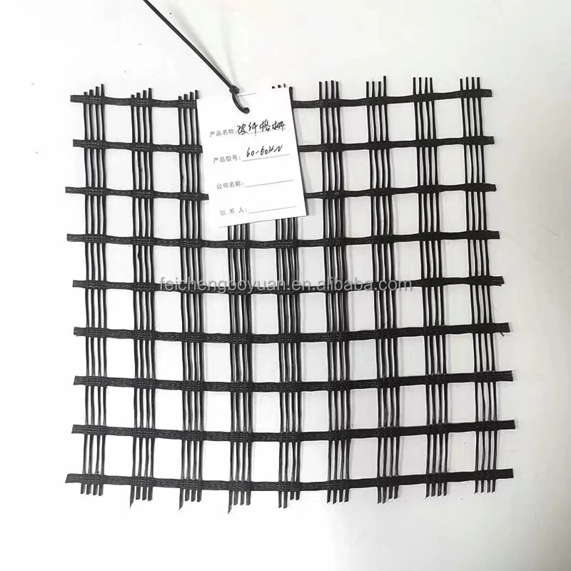 Factory Price High Tensile Strength asphalt reinforcement fiberglass geogrid price For Construction