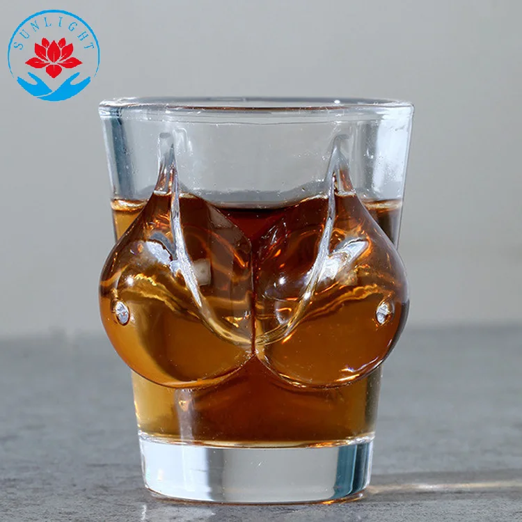 Factory  Price  Sexy Woman Shaped Beer Glass 26ML 55ML Female Body Shape Beer Glass With Custom Color