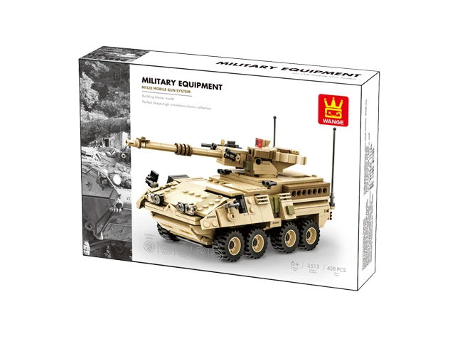 Новое поступление 458 шт. мобильный оружейный комплекс Wange M1128 Боевая бронированная машина набор строительных блоков для танка