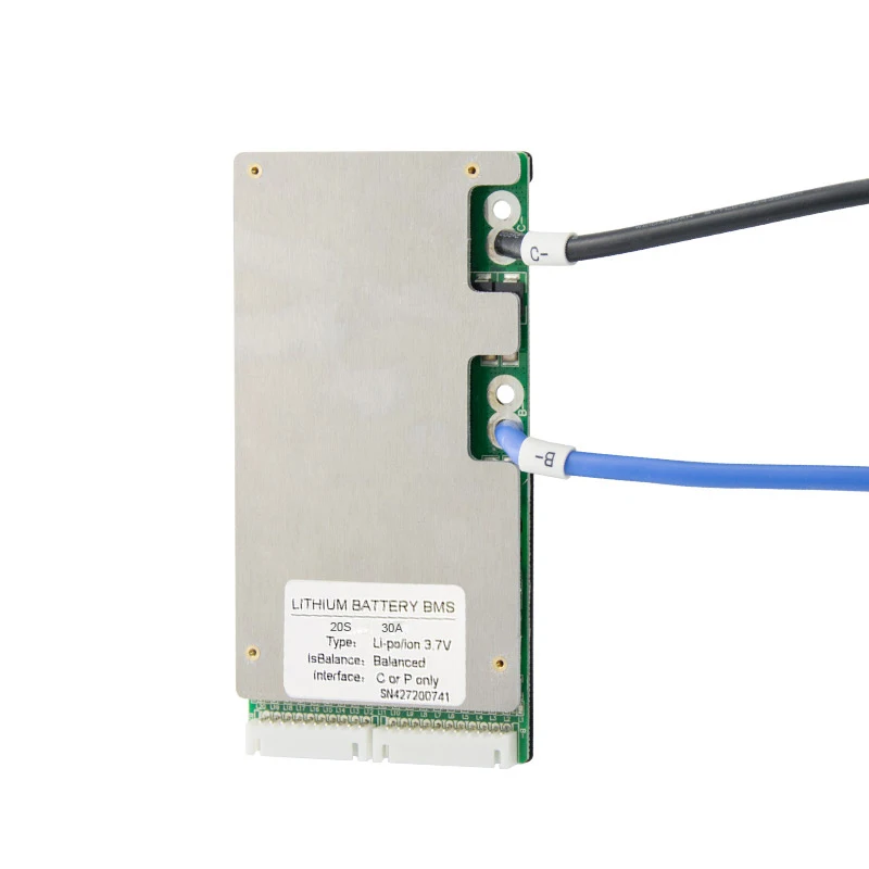 jiabaida bms 30A li-ion 20s bms 72V with balance common port pcb Temperature control NTC bms lithium ion battery