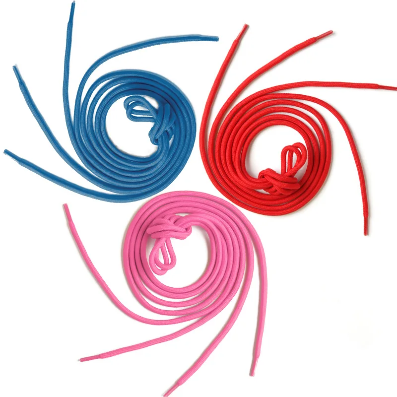 OEM custom polyester cord colored Round draw cords hoodie string rope drawstring drawcord for cloth with metal tips