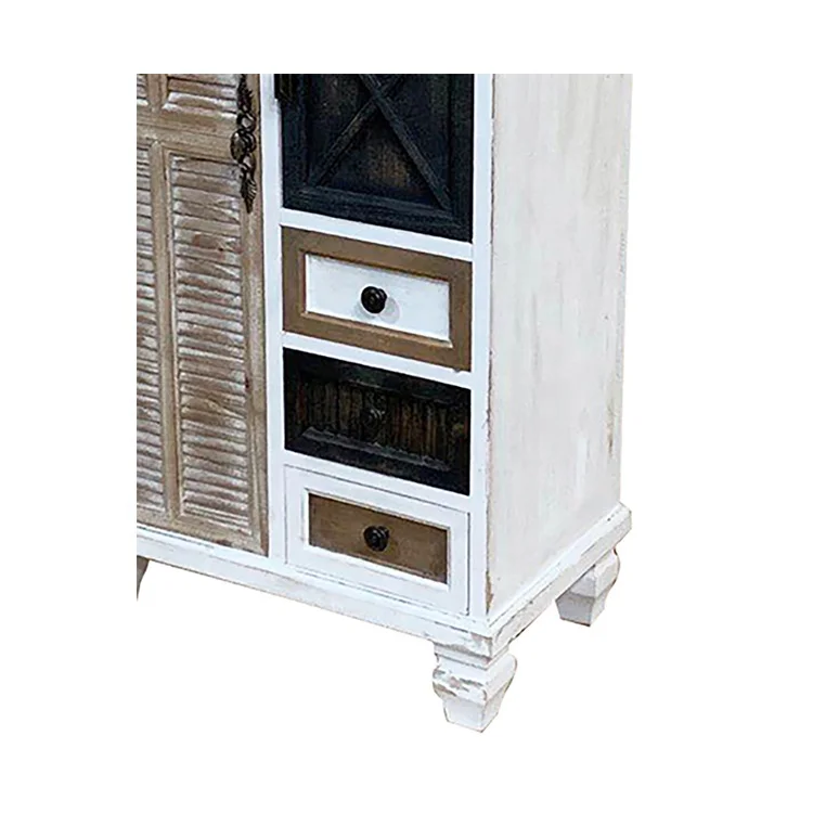 
New design antique style colorful wooden cabinet 