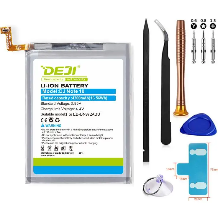 DEJI mobile batteries battery for samsung galaxy note 10 plus EB-BN972ABU