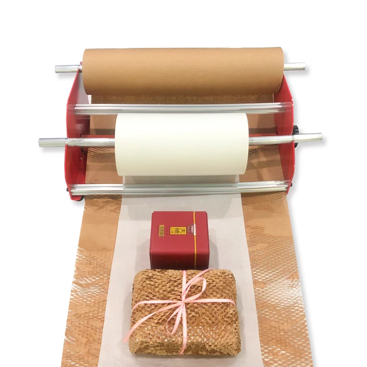 Cushion biodegradable gift paper honeycomb wrapping machine for cosmetic
