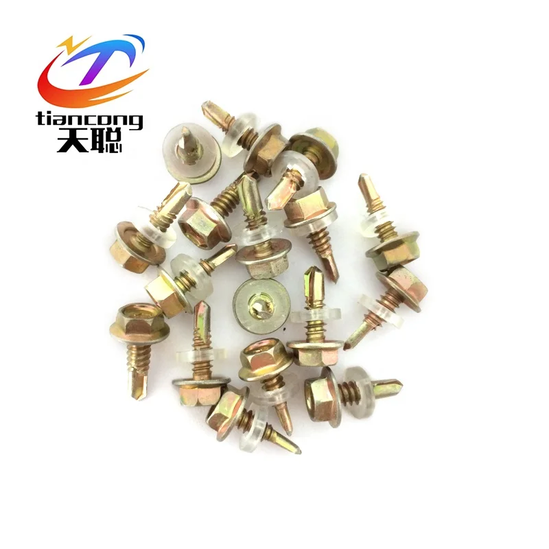 Hex flange head self-tapping self-drilling screws