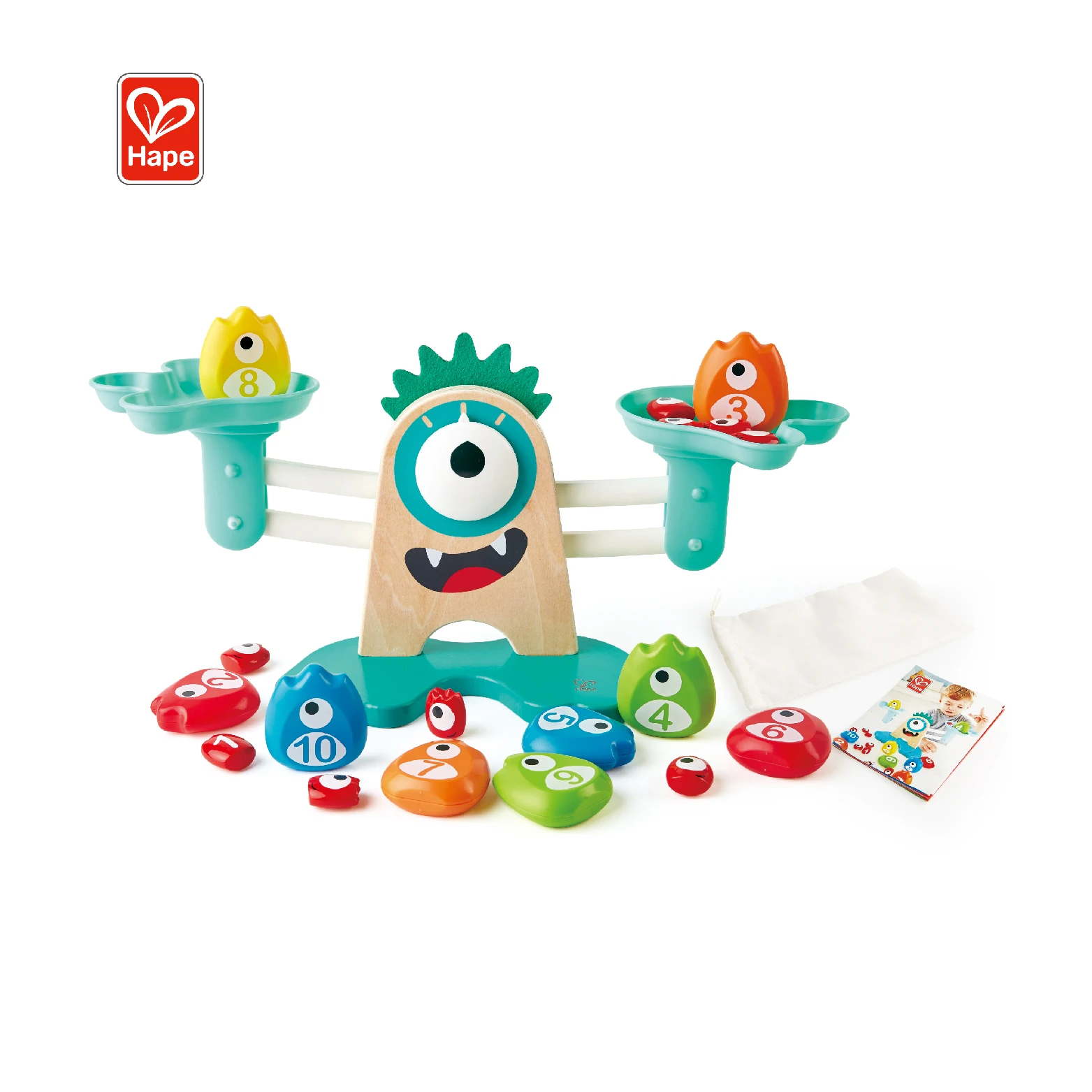 Hape подсчетная игра весы Монстр математические для дошкольного возраста деревянные детские научные паровые обучающие игрушки подарка