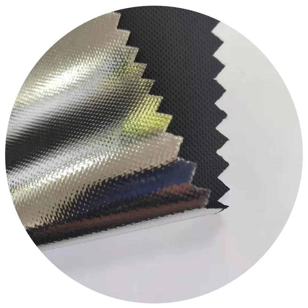 wholesale 210d 420d waterproof silver foil hot stamping composite coating tent car cover oxford reflective fabric