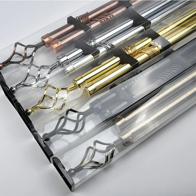 3M iron round tube twisted curtain iron retro decorative rod metal double curtain rod