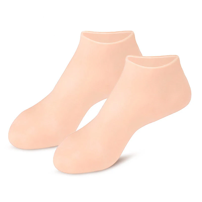 Hot Selling Silicone Moisturizing Socks Foot Care Softening Dry Cracked Feet Rough Skins Anti Slip Aloe Socks Spa Gel Socks