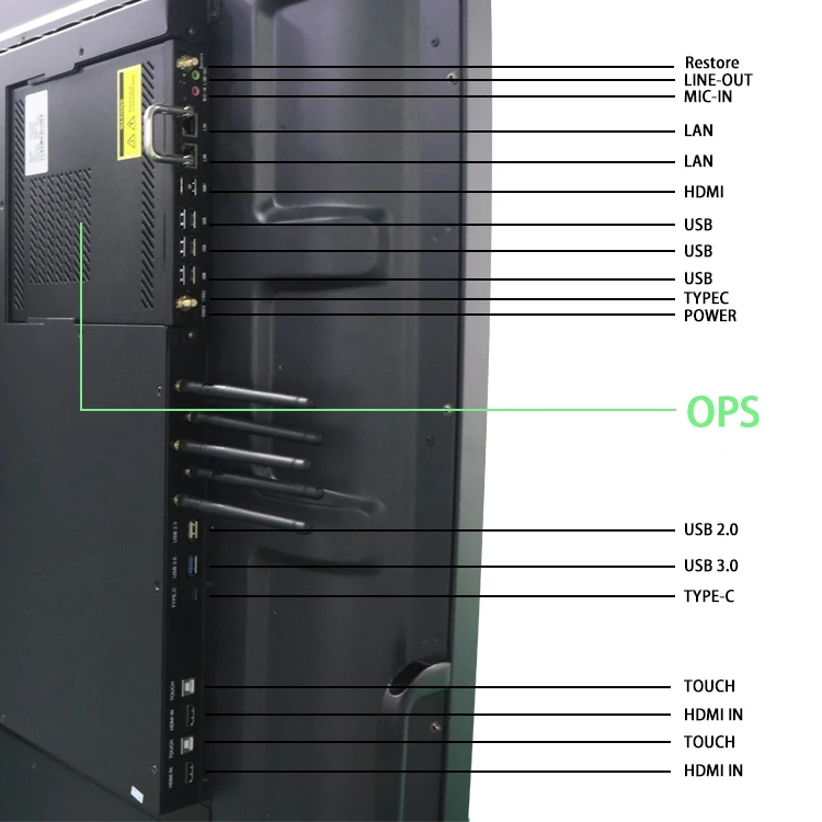 Высокое качество настенный 65 дюймов емкостный сенсорный экран ЖК-дисплей android Конференц-планшет