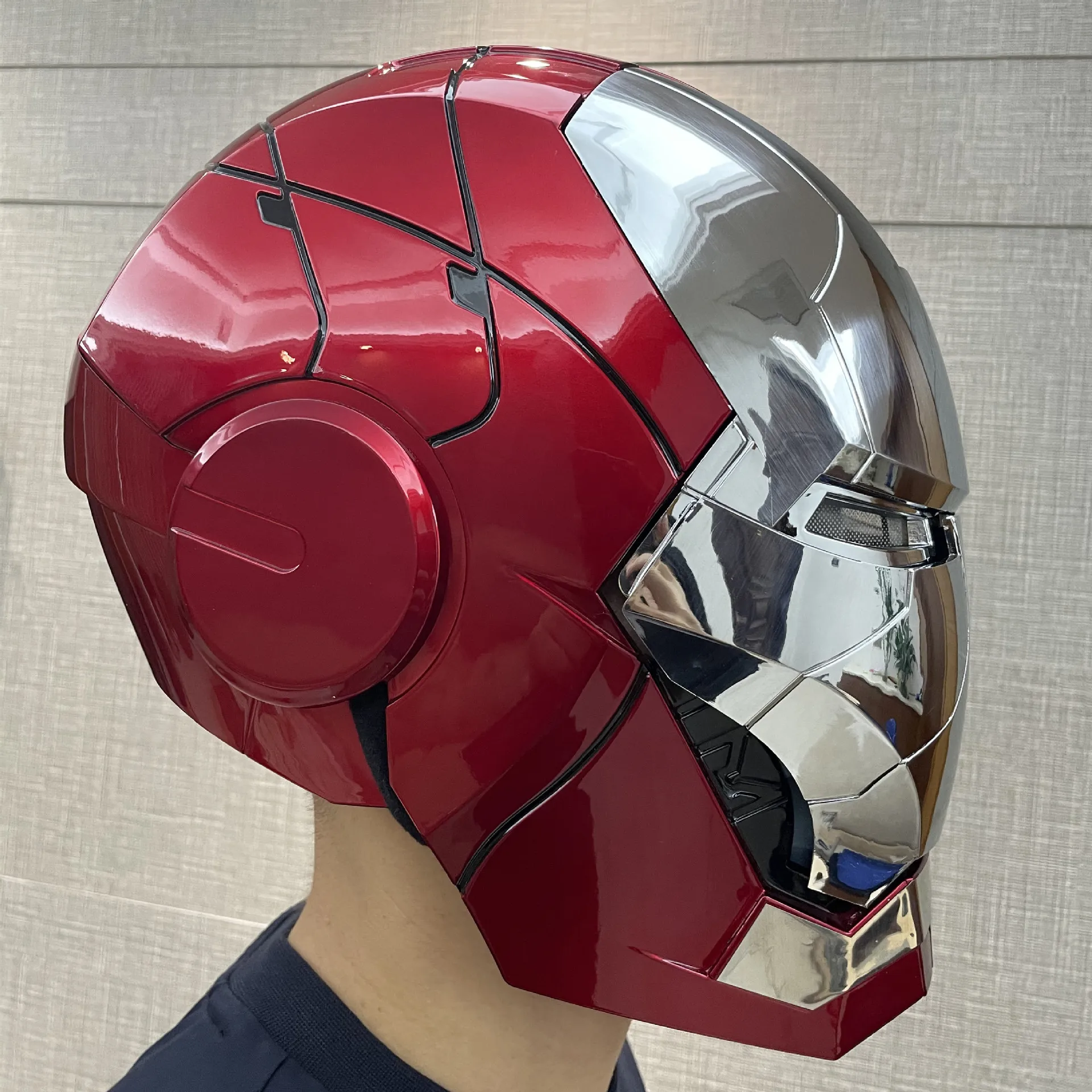  Autoking с изображением героев фильма Марвел «Супермен» Iron-man1/1 шлем MK5 Косплей автоматическое открытие и закрытие голосового