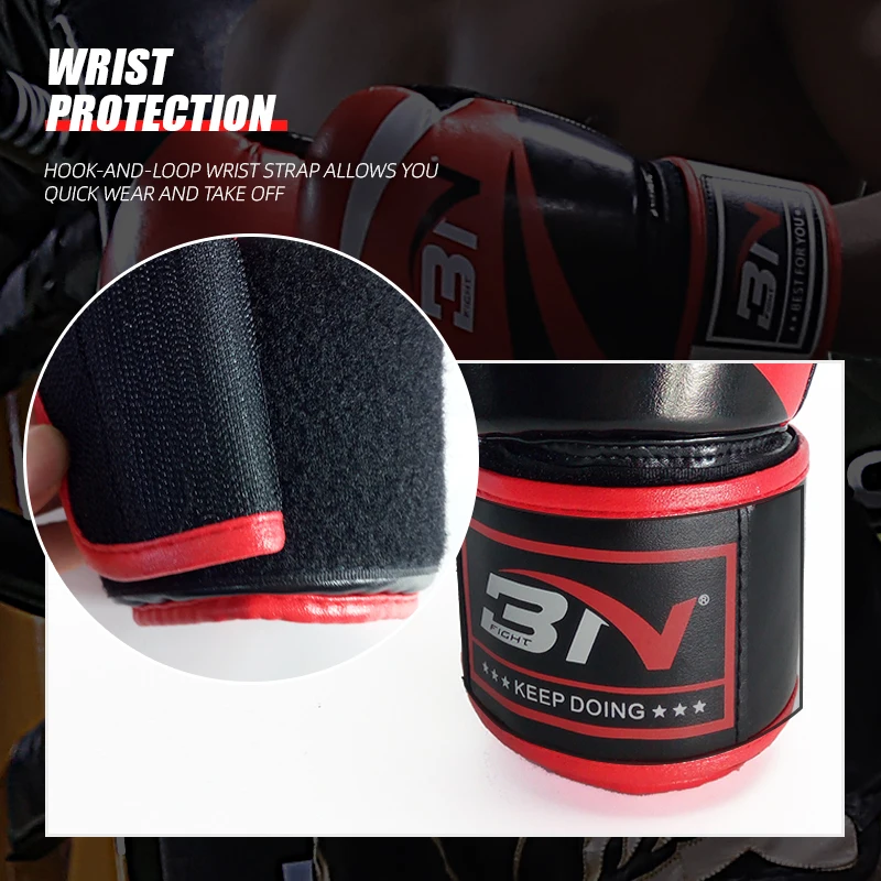 BN Boxing Gloves Kickboxing Saprring Muay Thai Boxeo Fight Mitts