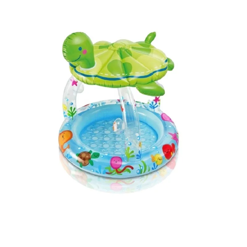 Intex 57119 Sea Turtle Shade Pool  Baby Swim Pool Inflatable Kids Swimming Pool