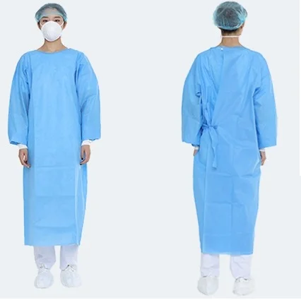 factory sale Disposable PP PPE Isolation Gown Hospital Doctor Nurse Protecting Clothing Gown Medical Surgical Isolation Gown