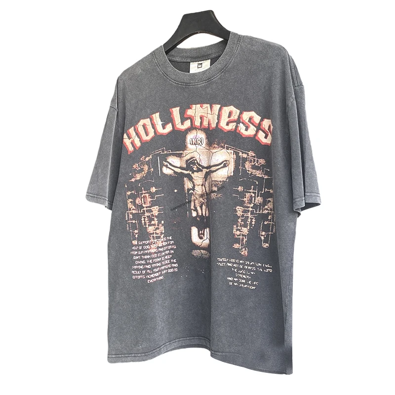 Oem Sportswear Dance Of Death Limited Vintage T-Shirt Custom Logo Heavy Pound Tees Wash Water Short Sleeve T-Shirts