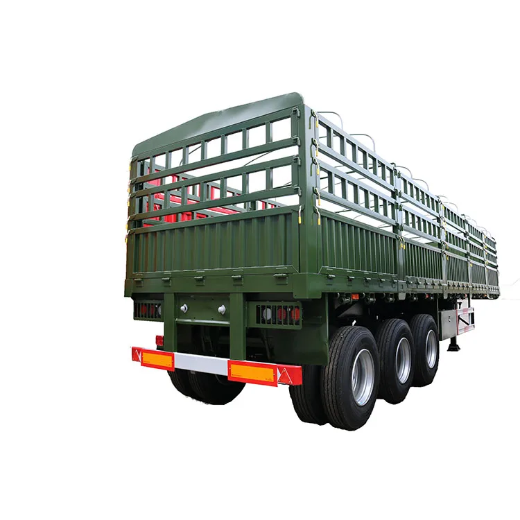 China 3axles Agricultural Use 50 ton Cargo Stake Fence Semi Trailer
