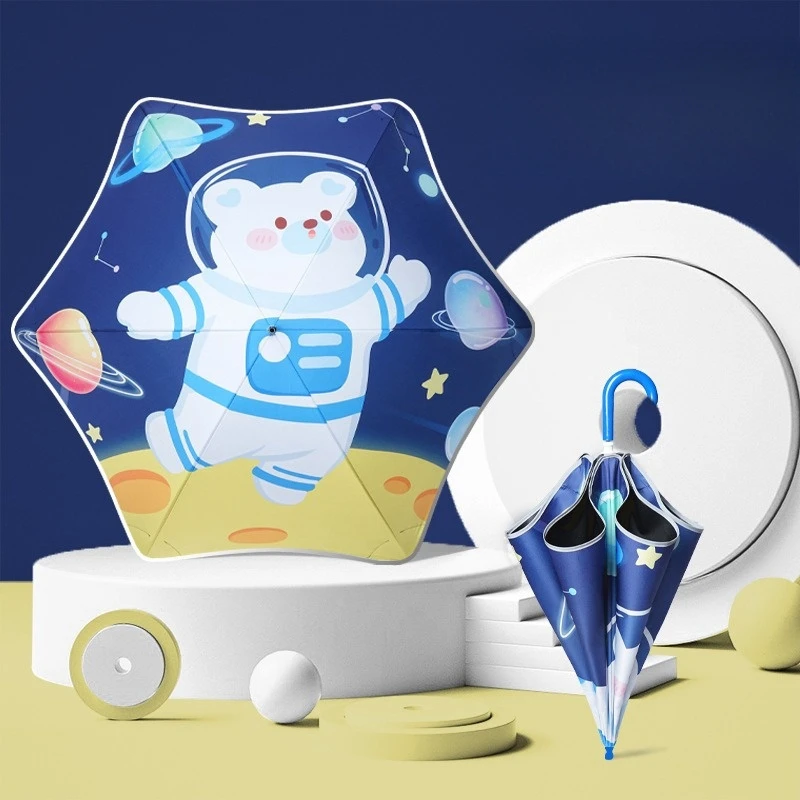 Новый милый дизайн подарок regenschirm kinder мультфильм логотип Безопасный детский зонтик для детей