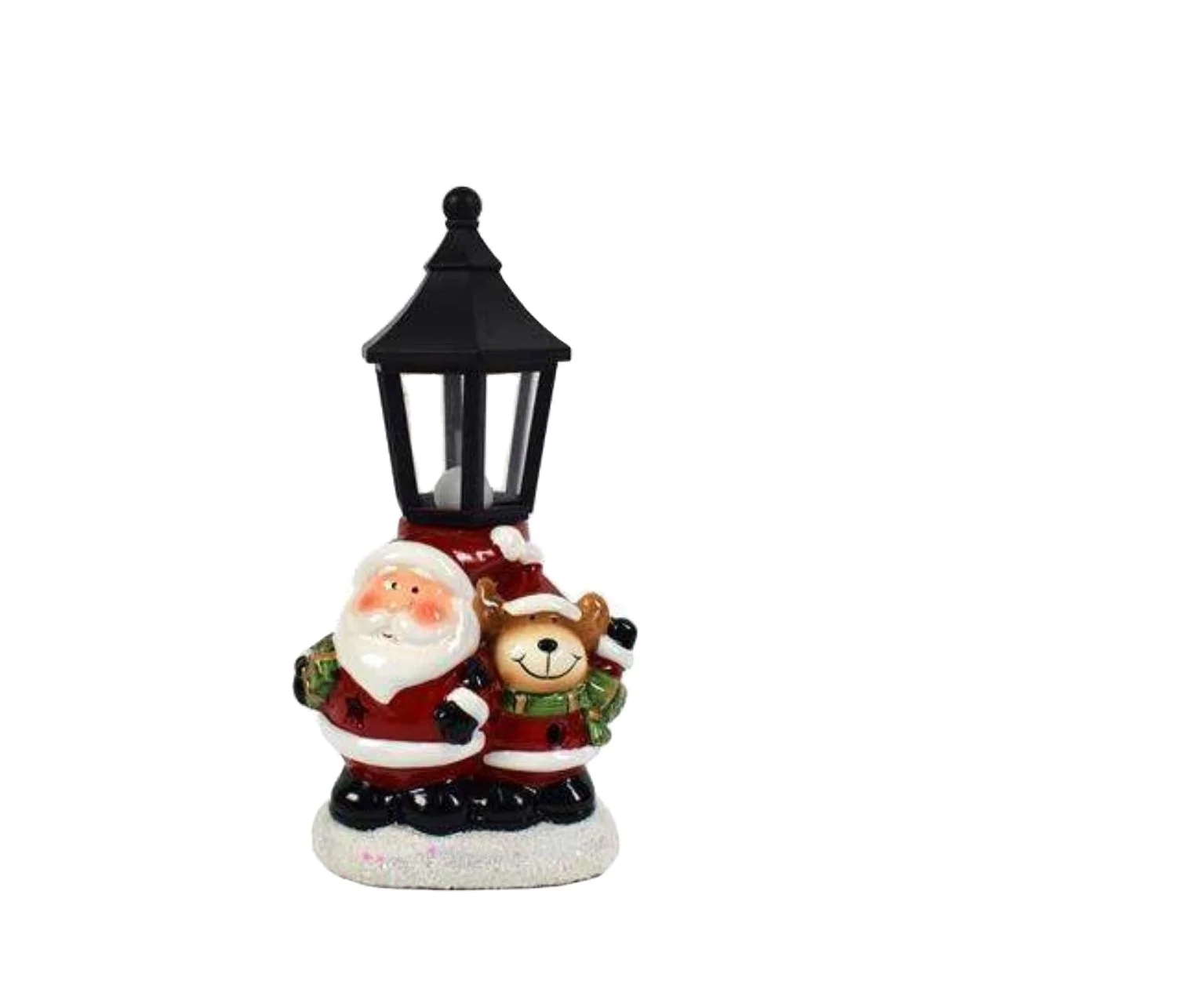 Ceramic Decor Christmas Ornaments Christmas Santa Figure Lighthouse With Led Lights Party Gifts Home Decor Lighthouses