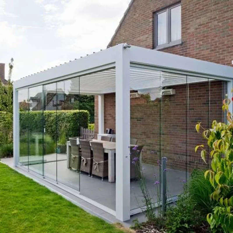 Oem Design Luxury Retractable Sunshade Waterproof Adjustable Outdoor Aluminum Pergola