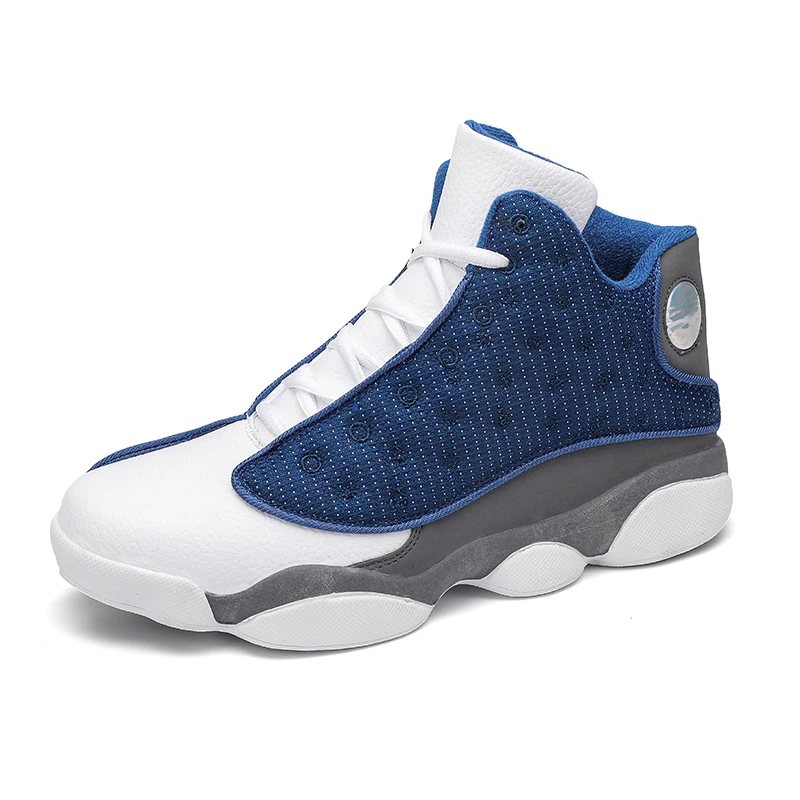 Мужские кроссовки Air Grey, белые, синие, красные, 13s, с оригинальной коробкой