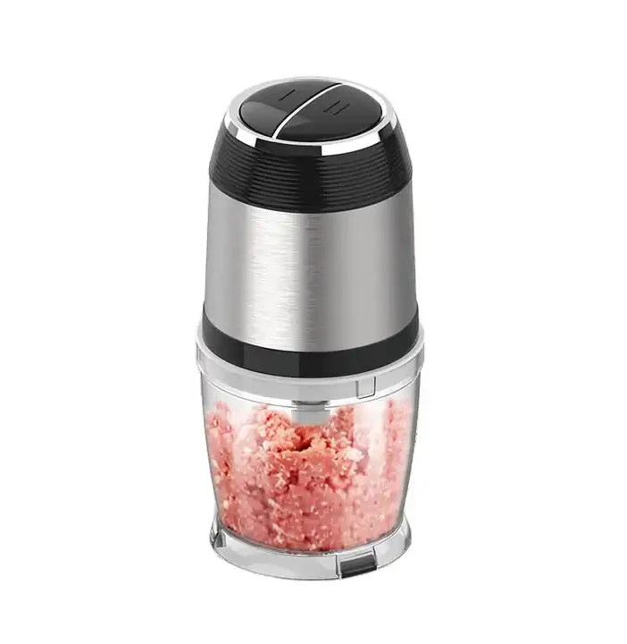 Kitchen appliance multi functional garlic slicer glass bowl stainless steel 6 blade mixer electrical chopper food processor