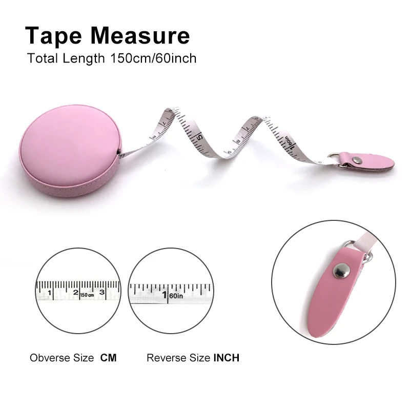 Measuring Tape 150 Cm Retractable Soft Sewing Tailor Leather Tape Measure With Logo Custom