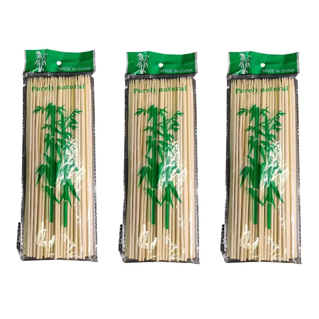 4.0*25 cm Bamboo Skewer China Factory Direct Supply Small Bag Package High Quality Steak Knife Set Outdoor Grill Barbecue