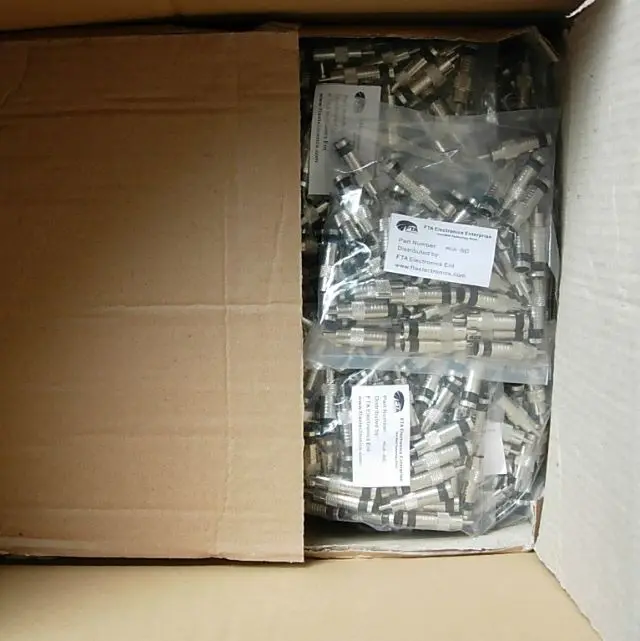 Brass Compression RCA Plug for RG6 Coaxial cable connector