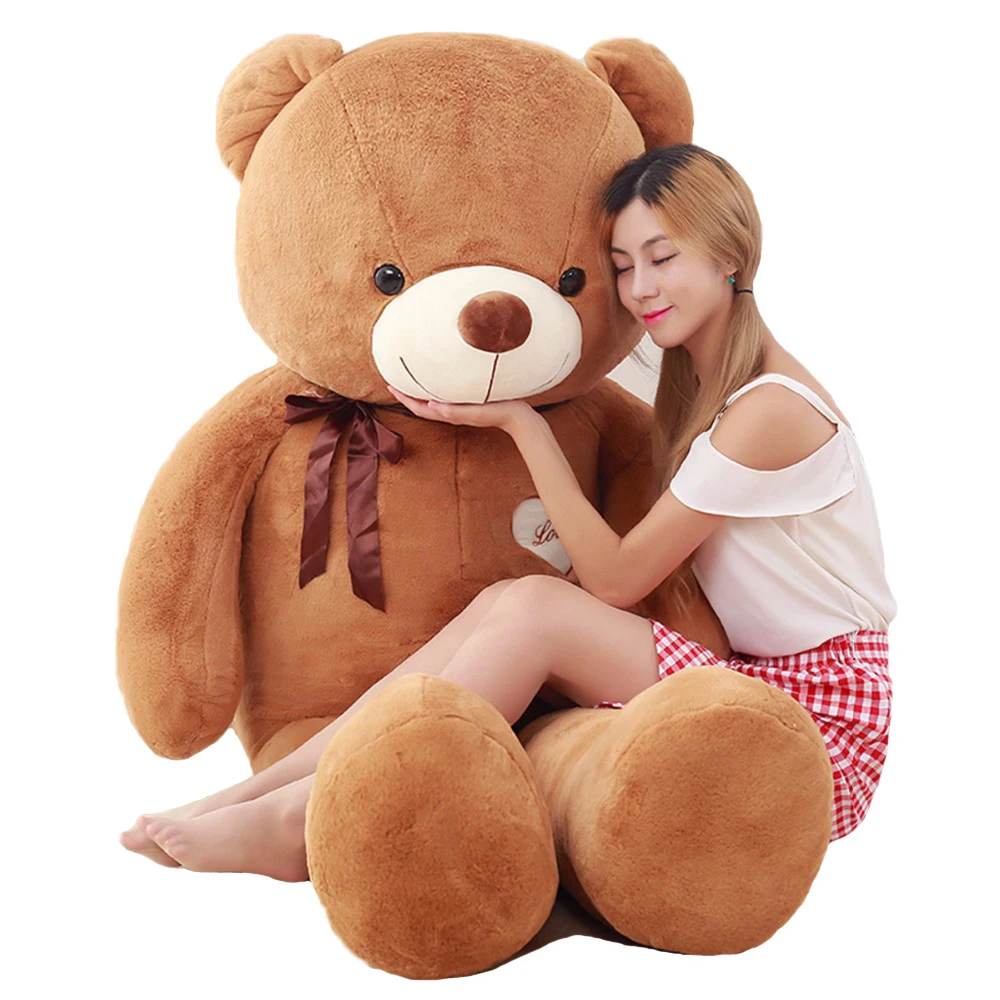 Niuniu Daddy Free Shipping 4 Types Soft Big Cute 140cm Unstuffed Plush Ribbon Teddy Bear Toy Skins