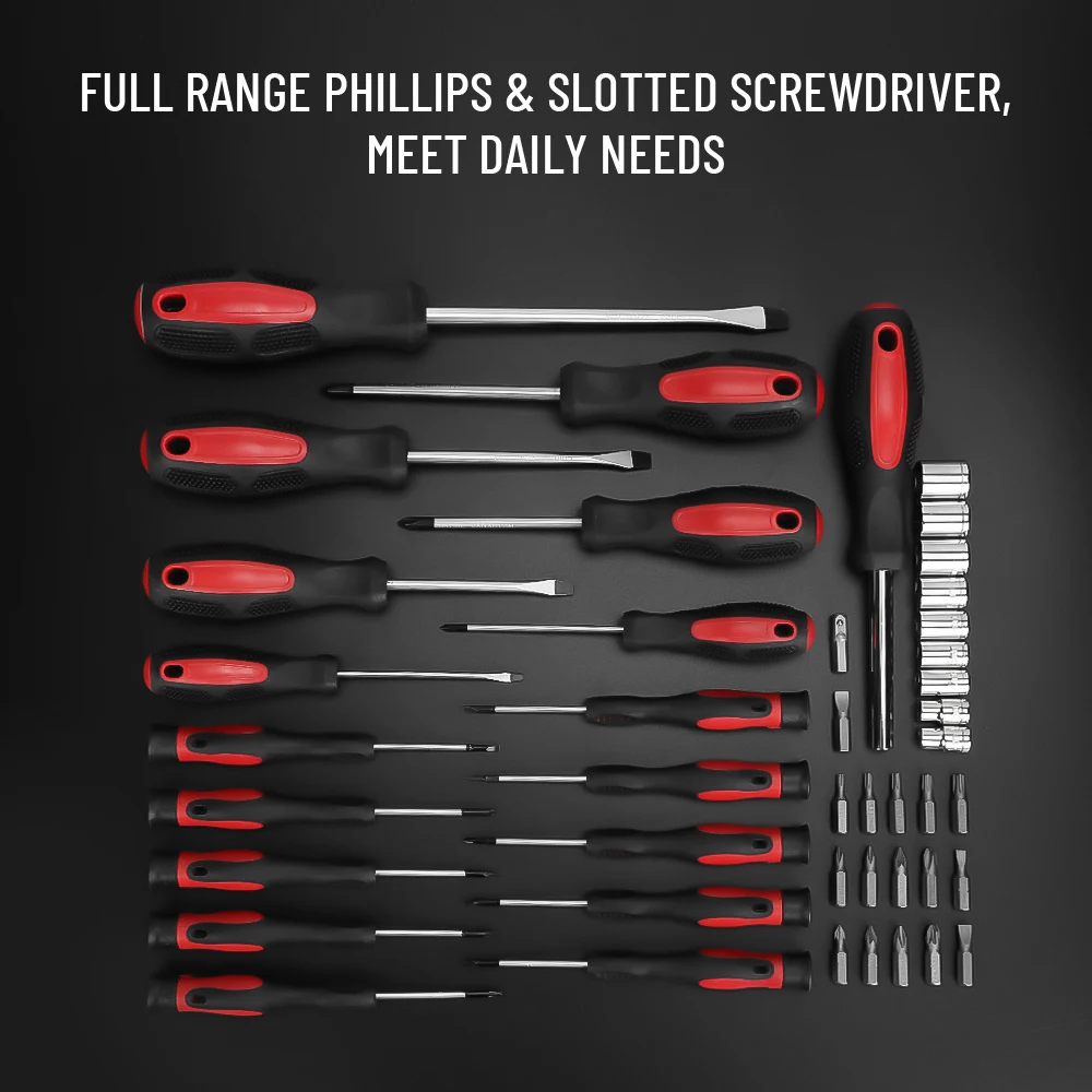 Multi Function Socket Wrench Precision 44pcs Screwdriver Tool Set with Plastic Case