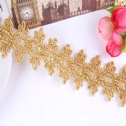 Wholesale Price Hot-sell Customize Metallic Yarn Gold Lace Trim Ethnic Webbing Lace