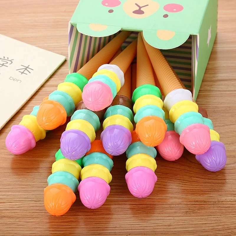 6Pcs/lot  Cute Creative Students Gifts 0.5mm Gel Pen Ice Cream Pens Cartoon Writing Kawaii School Supplies
