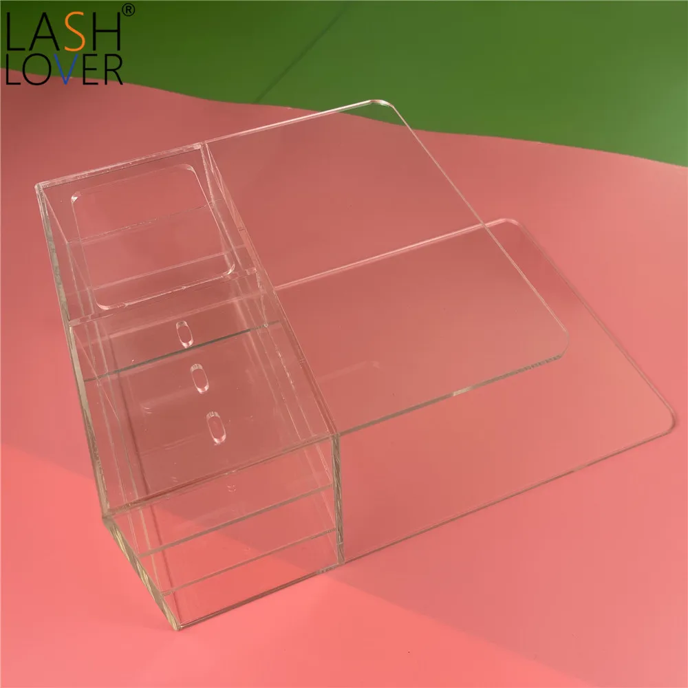 Lash Lover eye extension bed memory foam pillow  acrylic shelf with light and storage tools