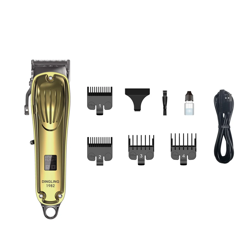 Dingling Special Design Widely Used hair clipper set rechargeable electric hair clippers