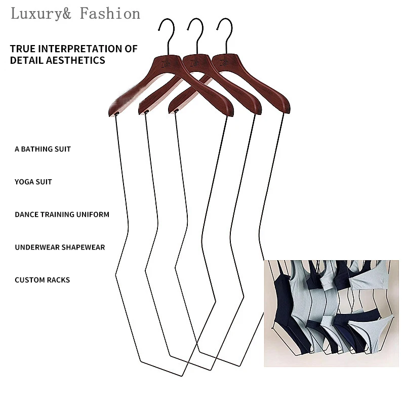 HYB OEM Rak Gantungan Swimsuit Underwear Wooden Clothes Horse