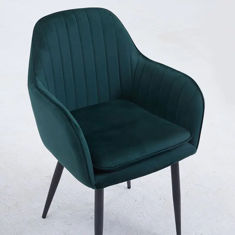Customized Italian Minimalist Velvet Single Modern Colorful Upholstered Fabric Chairs